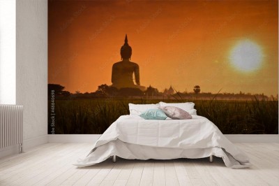 Fototapeta Duża Buddha statua przy Watem Muang, Tajlandia