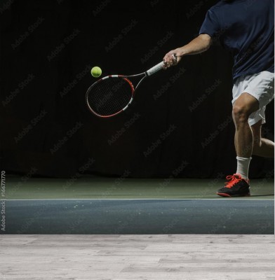 Fototapeta Forhend na czarnym tle