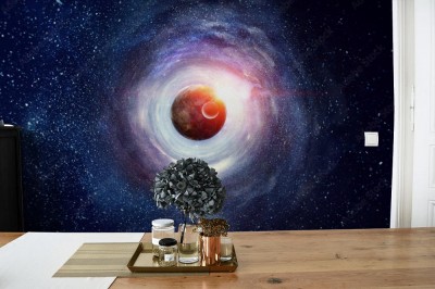 Fototapeta Planety kosmiczne i mgławica