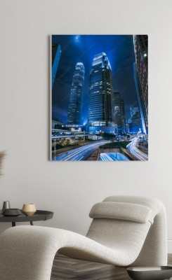 Obraz na płótnie Hongkong w nocy