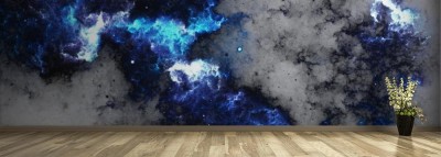 Fototapeta abstrakcja błękitnej galaktyki
