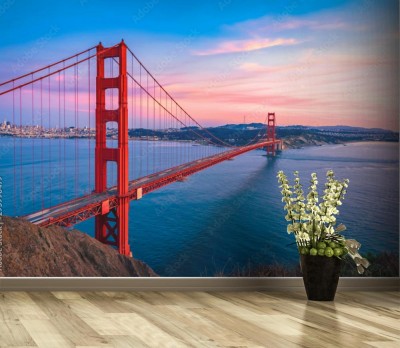 Fototapeta Golden Gate Bridge o zachodzie słońca