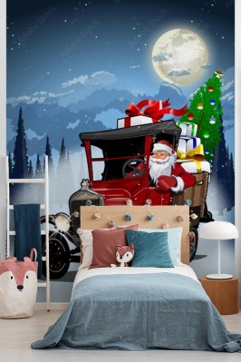 Fototapeta Mikołaj w podroży