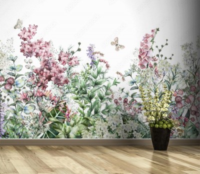 Fototapeta Wiosenne kwiaty na białym tle