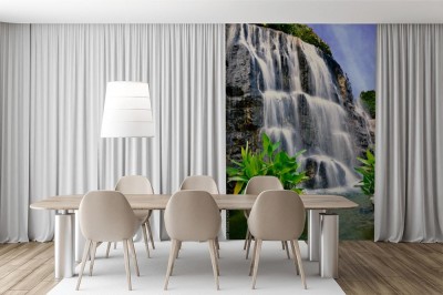 Fototapeta wodospad w ogrodzie