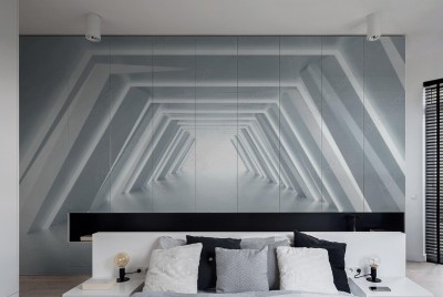 Naklejka na szafę Korytarz 3D