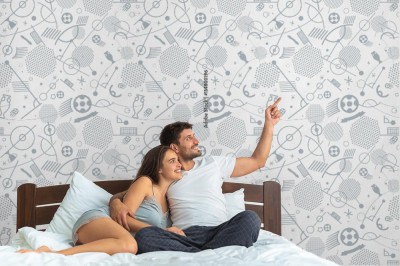 Tapeta do pokoju chłopca ze sportowym piłkarskim wzorem