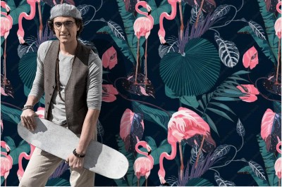 Fototapeta w różowe flamingi