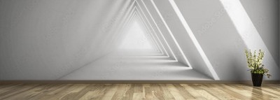 Fototapeta Futurystyczny tunel 3D w kształcie trójkąta