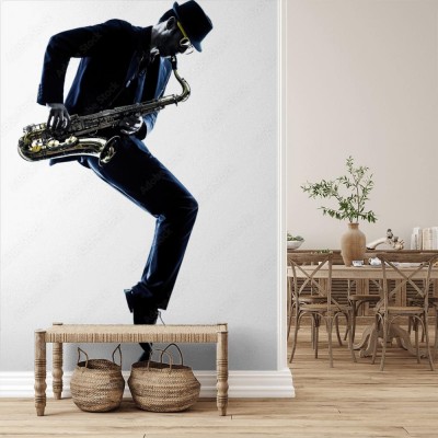 Fototapeta Grający saksofonista