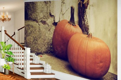 Fototapeta Halloweenowa jesienna dekoracja
