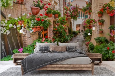 Fototapeta Słoneczna uliczka 3D