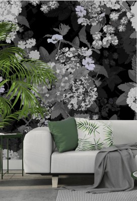 Tapeta z przestrzennym kwiatowym wzorem