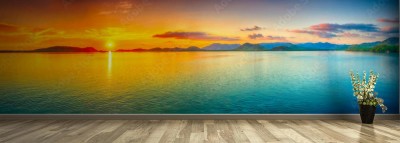 Fototapeta Panorama zachodzącego słońca