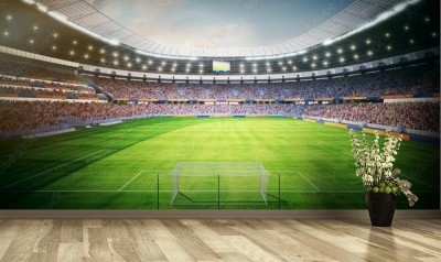 Fototapeta Stadion piłkarski po południu