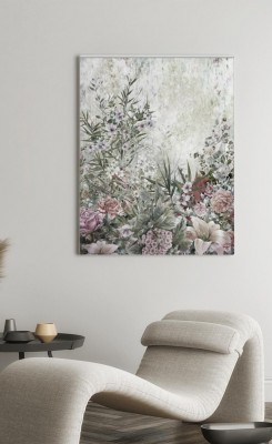 Obraz na płótnie z jasnym botanicznym wzorem