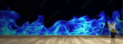 Fototapeta abstrakcyjny płonący płomień ognia na białym tle