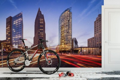 Fototapeta Berlin, Potsdamer Platz o zachodzie słońca