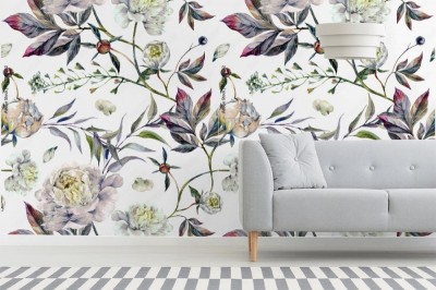 Tapeta do każdego pokoju z białymi Piwoniami