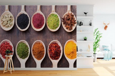 Fototapeta Przyprawy na łyżeczce