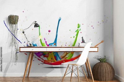 Fototapeta spadający kleks