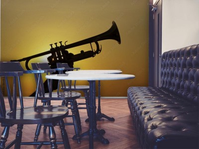 Fototapeta Trąbka - ciemny kontur