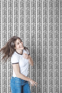 Fototapeta - Liniowy skandynawski wzór