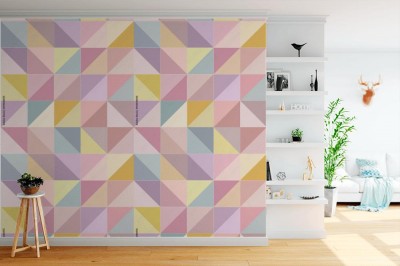 Tapeta "Różnokolorowa Mozaika Geometryczna"