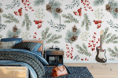 Fototapeta vintage ze świątecznym wzorem