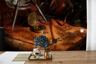 Fototapeta Biurko XIX wiecznego podróżnika