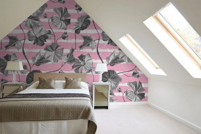 Fototapeta z nowoczesnym wzorem roślinnym