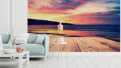 Fototapeta do sypialni z widokiem tropikalnej plaży