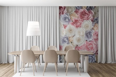 Fototapeta Kolorowe tło z róż