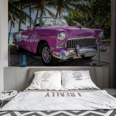 Fototapeta Kuba Varadero - klasyczne parkingi w pobliżu plaży