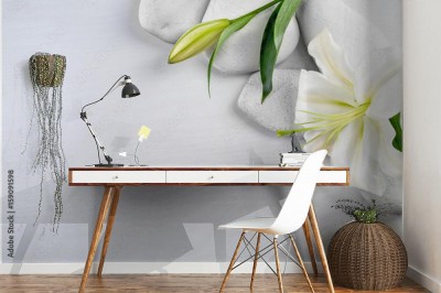 Fototapeta Kwiat lotosu na delikatnym tle