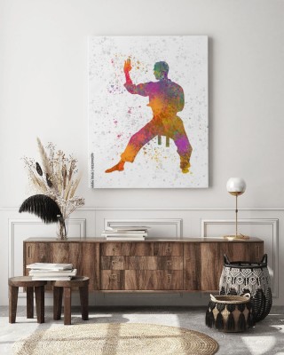 Obraz na płótnie Karate w akwarelach