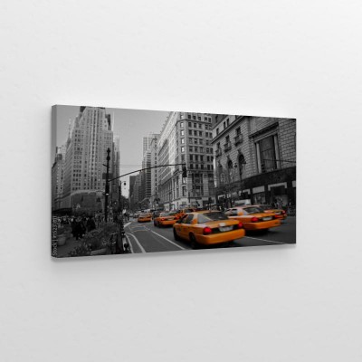 Obraz na płótnie Żółte Taksówki i architektura  Manhattanu