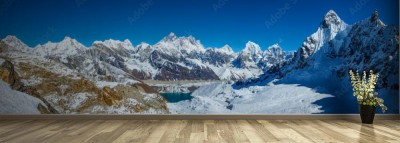Fototapeta Panorama Everestu z Renjo la pass