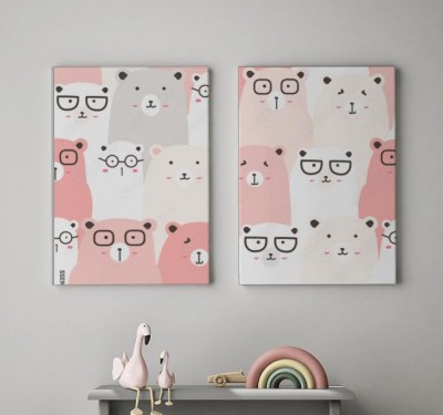 Obrazy do salonu dla dzieci w misie