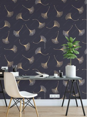 Fototapeta Kwiatowy wzór z liśćmi miłorzębu