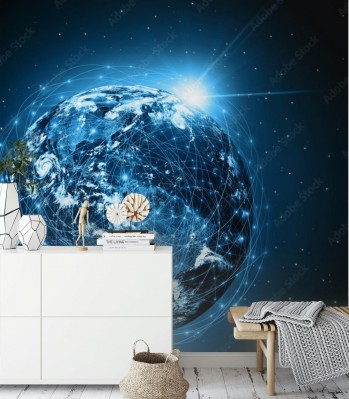 Fototapeta Najlepsza koncepcja internetowa globalnego biznesu z serii koncepcji