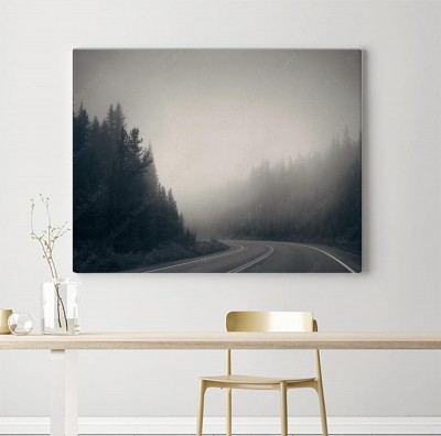 Obraz na płótnie Mglista droga