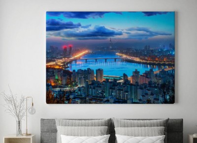Obraz na płótnie Miasto w nocy