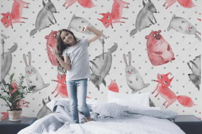 Tapeta Baśniowe zwierzęta leśne