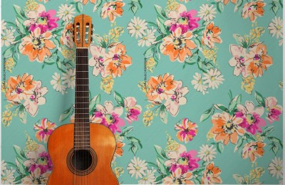 Fototapeta w kwiaty vintage