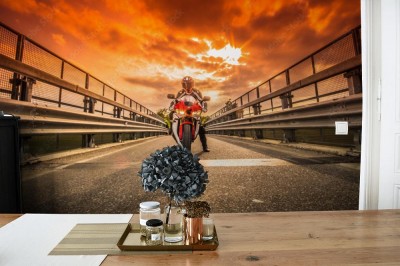 Fototapeta Motor przed startem w wyścigu