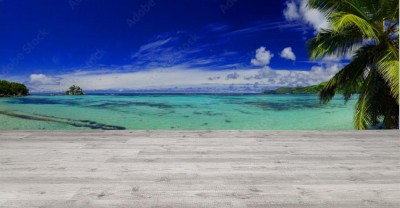 Fototapeta Panoramiczny krajobraz przedstawiający plaże na Seszelach