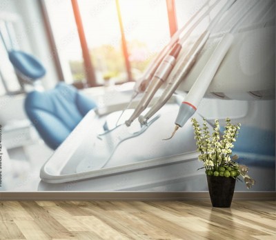 Fototapeta Wiertła dentystyczne w gabinecie dentystycznym