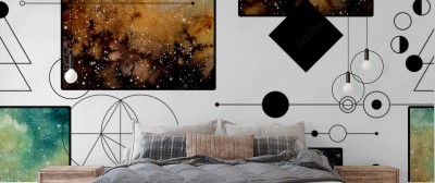 Fototapeta Mgławica wpisana w geometrie figur
