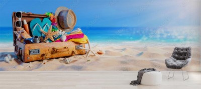 Fototapeta Spakowani na plażę